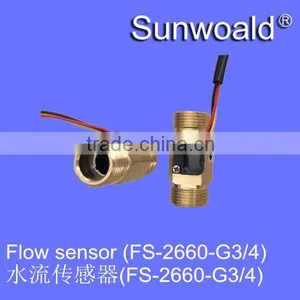 DN20 G3/4" Rate 1.5~50L/min Hall Water Brass Flow Sensor Meter thumbnail-1