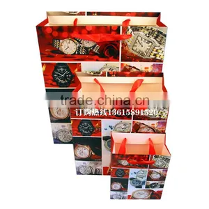 Famous Watch Printing Luxury Paper Shopping for Bag, Gift Bag thumbnail-1