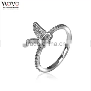 2016 Women's Fashion Brass Ring With Shiny CZ Jewelry thumbnail-1
