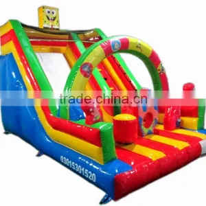 Lanqu Spongebob Inflatable Slide for Sale thumbnail-1