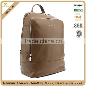 Guangzhou OEM Factory Custom High Quality Genuine Leather Women Travel Bag, Big Backpack, Pure Leather Fashion Backpack for Lady thumbnail-2