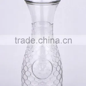 CCP779B Glass Milk Bottle With Embossed Deisgn thumbnail-1