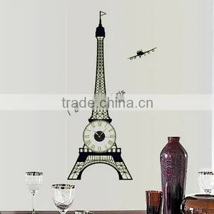 Luminous Sticker Paris Home Wall Sticker Clock Quality Choice thumbnail-5