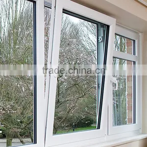 High Quality Low e Glass Upvc Tilt and Turn Window Decoreated With Grill Blind China Upvc Window Manufacture Company thumbnail-3