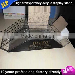 Luxury High Quality Marble Display Stand Acrylic Decorative Stone Display Rack thumbnail-3