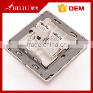 Best Seller Double RJ45 Computer Network Wall Socket Outlet thumbnail-4