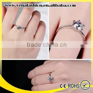 China Factory Direct Sale Diamond cz 925 Sterling Silver Rings thumbnail-1