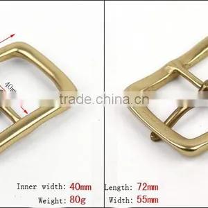 4.0cm H Shape Solid Brass Prong Buckle for Real Leather thumbnail-1