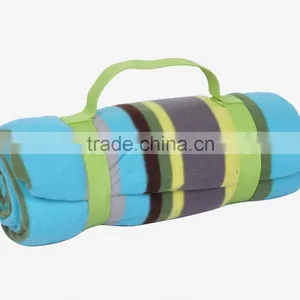 Picnic Blanket Striped Fleece Blanket thumbnail-1