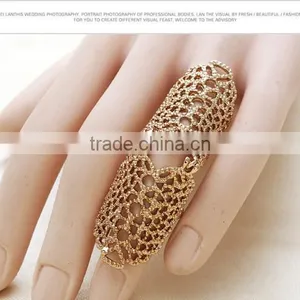 European and American Fashion Knuckle Simple Metallic Hollow Carved Ring thumbnail-6