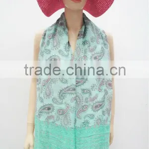 New Styles Fashion Scarf Shawl,2014 Hot Wholesale Scarf,Light Blue Beach Pareo thumbnail-1