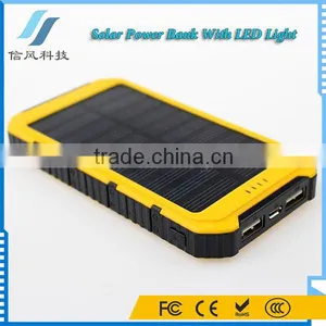 Universal Dual USB 6000mAh Solar Charger With LED Torch Light thumbnail-1