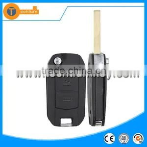 ABS Black 2 Buttons Flip Replacable Car Key Shell With Uncut HU100 Blade for Opel Astra g Vectra thumbnail-2