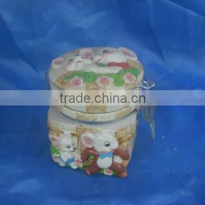 Ceramic Seal Jar With Embossed thumbnail-1