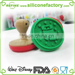 Christmas Series Sock Shaped Silicone Cookie Stamp With Wooden Handle thumbnail-2