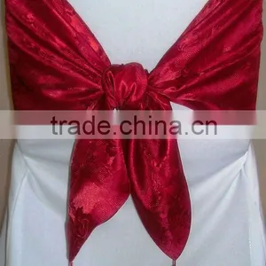 100%Polyester Luxurious Elegant Jacquard Chair Sash For Hotel/Banquet thumbnail-1