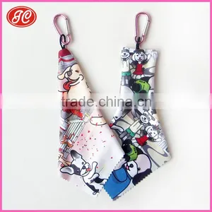 New Design Digital Printing Microfiber Mobile Phone Clean Cloth Key Chain thumbnail-2