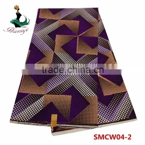 Newest Model Real Wax Fabric SMCW05 African Super Wax Print Fabric Wholesale thumbnail-3