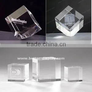 Custom Crystal Glass 3d Laser Etched Paperweight thumbnail-1