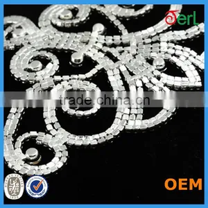 2016 New Design Waist Rhinestone Beaded Laces for Bridal Dress thumbnail-2