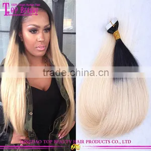 Color #1b/27 Peruvian Ombre Remy Tape Hair Extensions Wholesale Cheap Tape Hair Extensions thumbnail-1