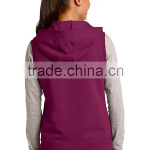Women Sports Jacket Vest With Hood thumbnail-4