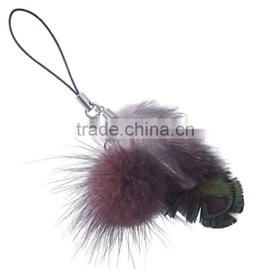 New Style Feather Cute Mobile Phone Chain thumbnail-1