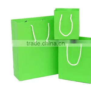 Green Bright Paper Handmade Handbag of Gift Box thumbnail-1