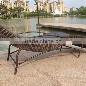 Outdoor Wicker Rattan Chaise Sun Beach Pool Lounge Furniture thumbnail-3