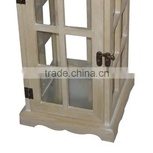 Brown Wooden Lanterns Black Top Iron Popular Styles thumbnail-4