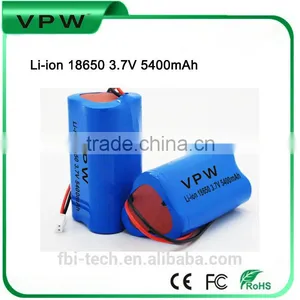 Rechargeable 5400mAh 3.7V Li-ion Battery With CE FCC MSDS ROHS thumbnail-1