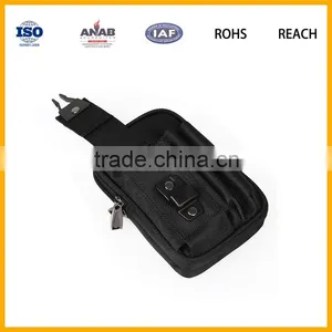 High Quality Cheap 300D Men Cycling Sport Waist Bag With Hasp Mobile Phone Pocket thumbnail-4
