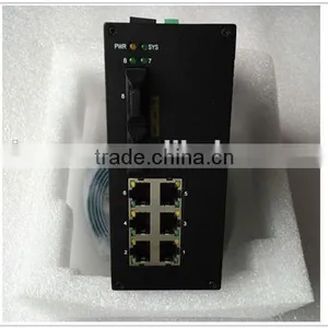 8 Port Switch 2x100M FX and 6x10/100MBase TX Din-rail Managed PoE Industrial Switch P608A thumbnail-1