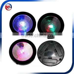 Customized Round Glass Coaster LED Light Plastic Beer Glass Coaster thumbnail-1