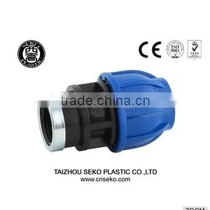 China Best Supplier High Pressure pp Compression Fittings Plstic Fluid Quick Female Coupling for Garden thumbnail-1