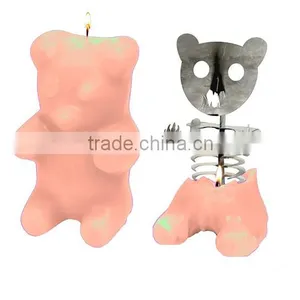 Customized Yellow Color Home Decorative Shaped Gummi Bear Candle thumbnail-1