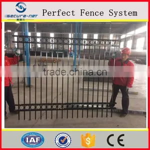 Wrought Iron Fence Galvanized Picket Fence Black Color thumbnail-4