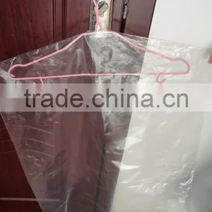 LDPE Plastic Packing Bags for Hanging Clothes/Clear Plastic Suit Garment Bag thumbnail-1