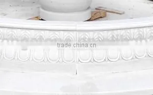 Fish Carved White Marble Garden Fountain thumbnail-4