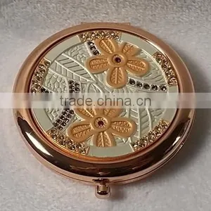 High Quality Rose Gold Compact Mirror ,purse Mirror thumbnail-1