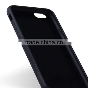 For Iphone6 TPU+PC Skid Resistance Microgoove Phone Case, Black Tpu Edges PC Back Case for Iphone6 6plus thumbnail-2