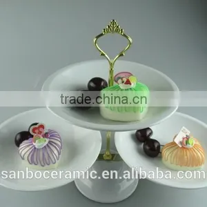 Iron Two Tier White Stand for Cake, Wedding Cake Stand in Dishes & Plates, OEM Service thumbnail-2