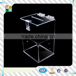 2015 Simple Design Acrylic Donation Box Acrylic Custom Design Donation Box PMMA Material Donation Box thumbnail-1