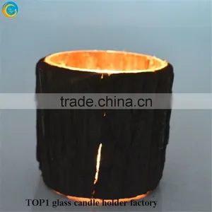 Glass Candle Votives With Wood Cover thumbnail-2