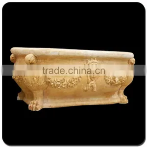 Wholesale House Decor White Marble Freestanding Bathtub thumbnail-4