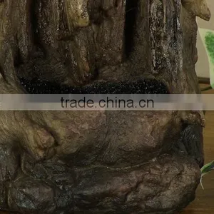 Hollowed Log Tabletop Water Fountain With LED Light thumbnail-4