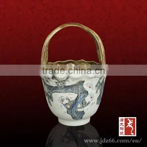 Special Design Excellent Quality Handmade Ceramic Fruit Basket for Home Usage thumbnail-3