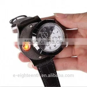 New Men's Watch USB Electronic Battery Flameless Cigarette Lighter Wrist Watch thumbnail-1