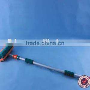 Soft Plastic Bristle Water Flow Through Car Wash Brush With Long Handle thumbnail-1