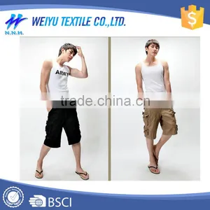 Cotton Men Cargo Shorts / Plain Dyed Teen Boy Hot Shorts thumbnail-2